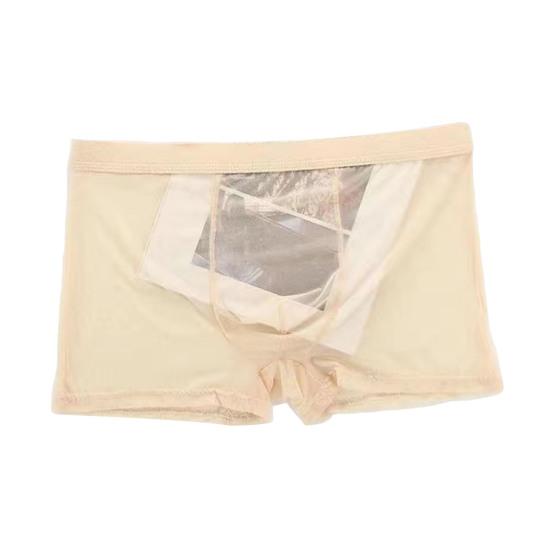 Мужские трусы-боксеры, летние ультратонкие сетчатые шорты-трусы средней посадки, U-образные сексуальные трусики