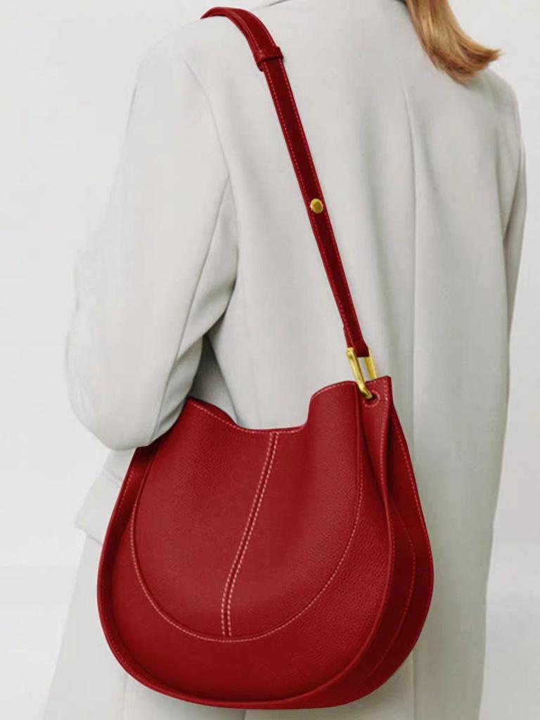 «Модная женская сумка-седло из мягкой кожи в стиле ретро 2024 года — легкая, роскошная, большой вместимости, на одно плечо или через плечо»