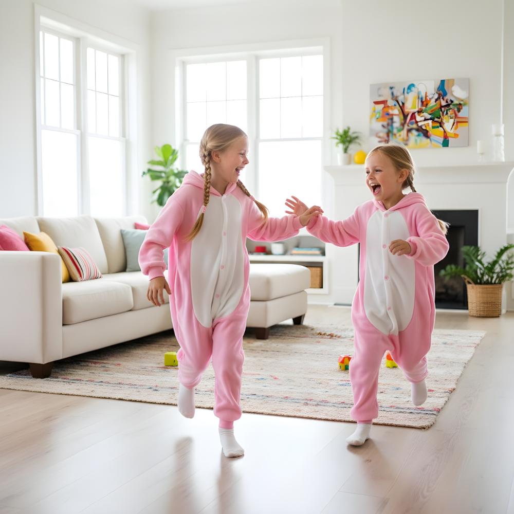 Piżama Onesie Kigurumi Kostium Przebranie Różowa Świnka Dzieci 95 - 105Cm