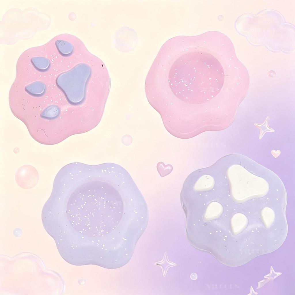 Cute Paw Thumbstick Caps for Meta Quest 3 3S Controller, Joystick Grip Cover, Smooth Control Rocker Protector, VR Accessories