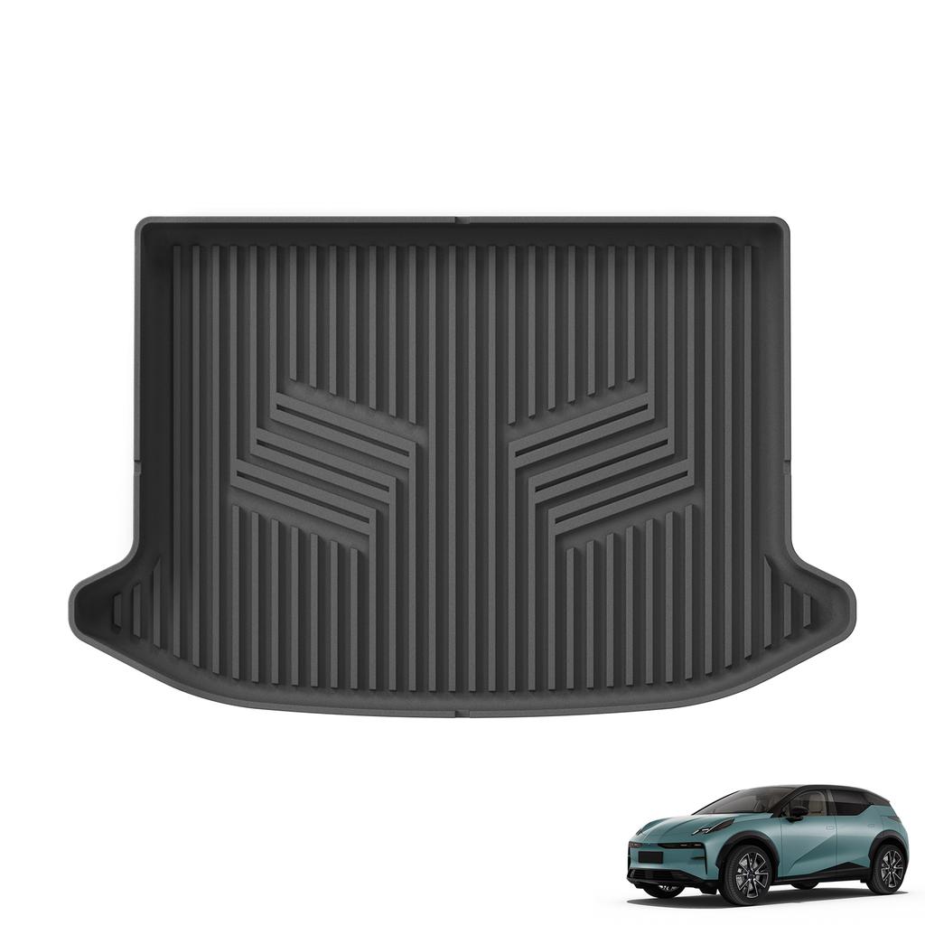 LUCKEASY Left Drive for ZEEKR X 5Seater 2023-2026 TPE Car All-Weather Floor Mats Foot Trunk Pad Cargo Liner Accessories Black