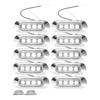 A ABSOPRO Front Rear Side Marker Lights, Waterproof Oval Position Lamp Clear for Lance,