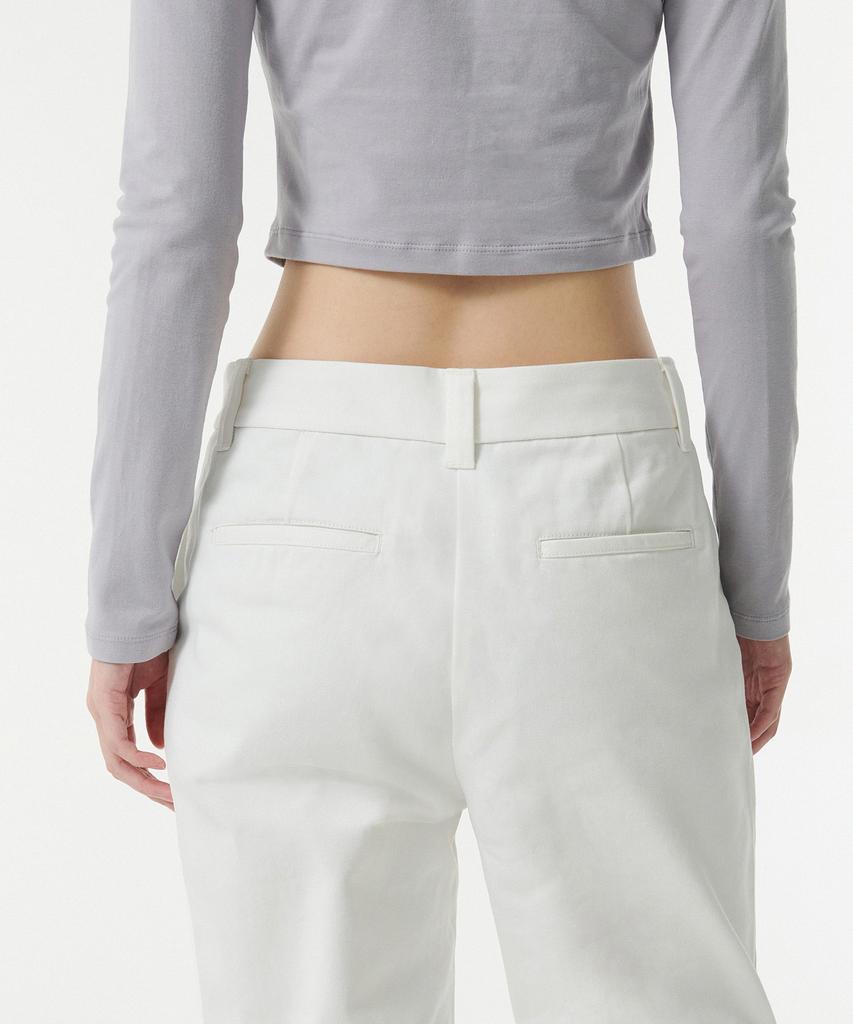 MUSINSA STANDARD WOMAN Women'S Heavyweight Cp Regular Fit Chino Pants [White]