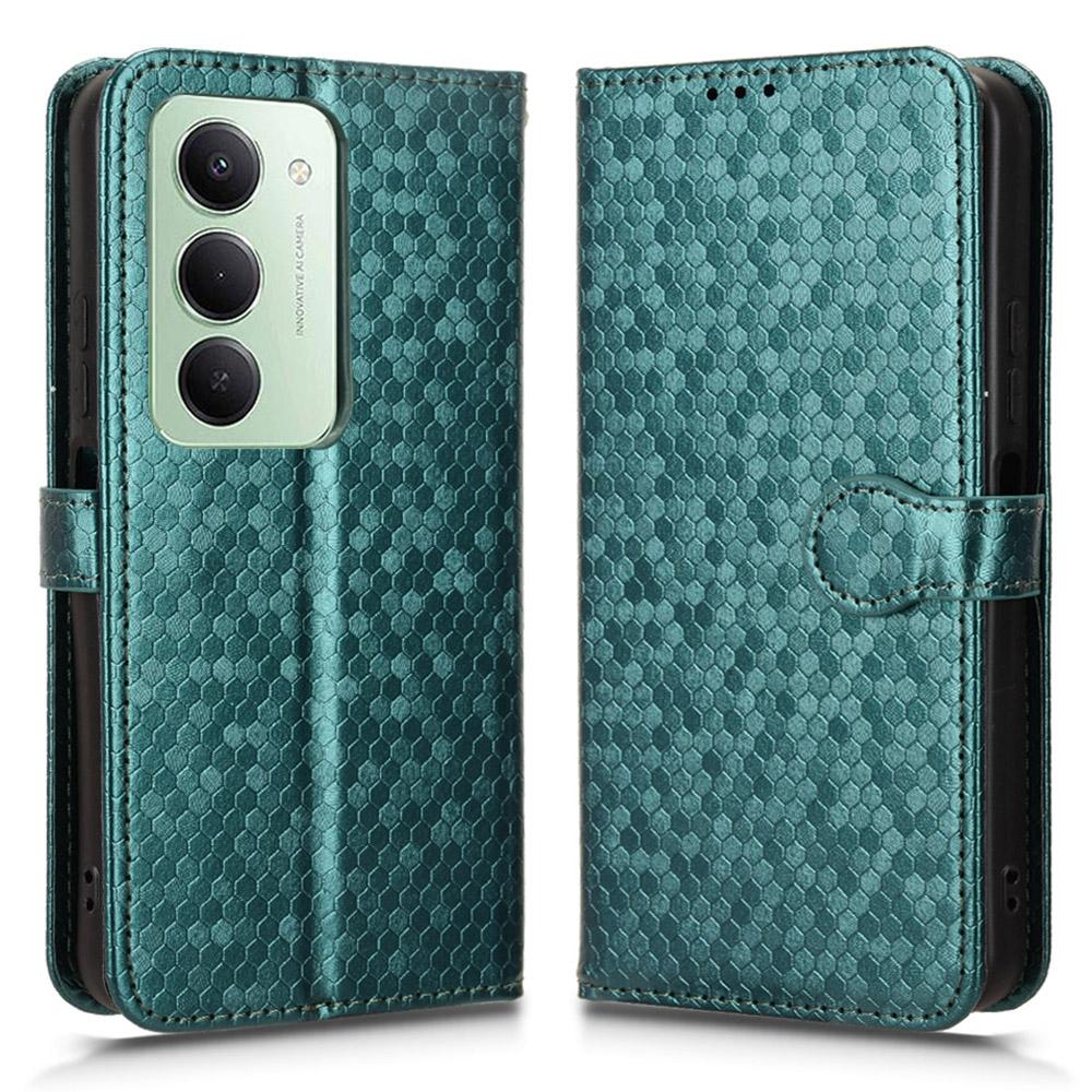 Для Xiaomi Redmi 15 4G (США) (171 мм) Чехол-кошелек с точечным тиснением, из ПУ кожи, чехол для телефона с ремешком на запястье