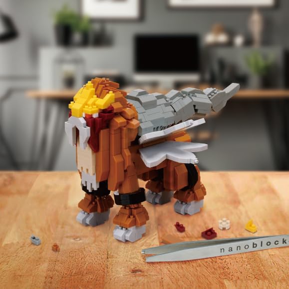Kawada Nanoblock Pokémon Entei Deluxe Edition (NBPM108), 7 X 28 X 21 Cm, Ages 12 and Up, Interior Decoration, Hobby, NBPM108