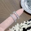 Lace Lace Diamond Zircon Light Luxury Open Ring High Sense Stacking Wearing Temperament Plain Ring Niche Design Ring Women