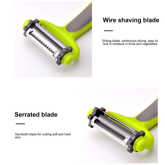 Лезвия из нержавеющей стали 3-в-1 Овощечистка для фруктов с функцией жульена Нескользящая ручка Фрукты Овощи Картофель Морковь Огурцы Овощечистка Кухонный гаджет