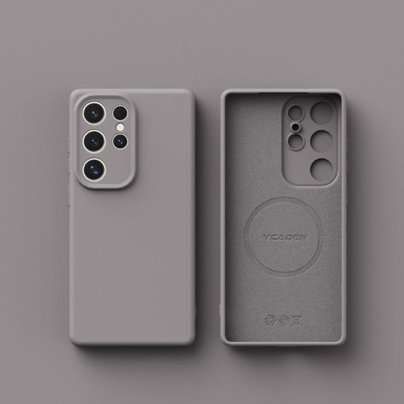 Новый Samsung S25ulta Жидкий силикон Подходит для S24 Мягкий чехол Магнитный S23u Полностью закрывающий Противоударный Чехол для мобильного телефона Простой