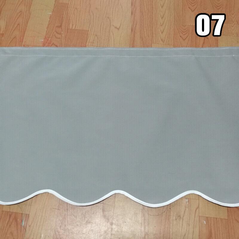 Waterproof Wavy Valance Sun Shade Canopy Patio Awning Store Banner Replacement Durable Sunshade Canopy Cloth Gray Beige Strips