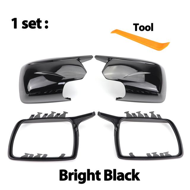 2024 Новые накладки на зеркала M Look для BMW X3 X 3 E83 2003-2010 Сменная накладка на зеркало заднего вида ярко-черного цвета с инструментом