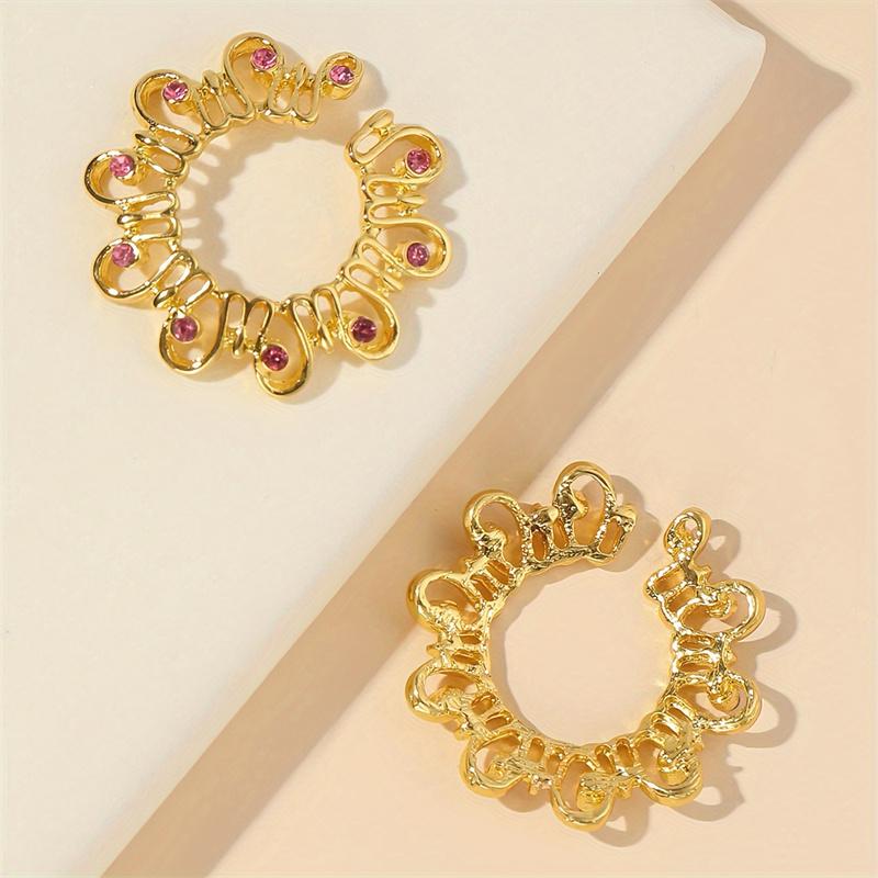 Explosive Stainless Steel Flower Shaped Fake Nipple Ring Accessories Punk Body Piercing