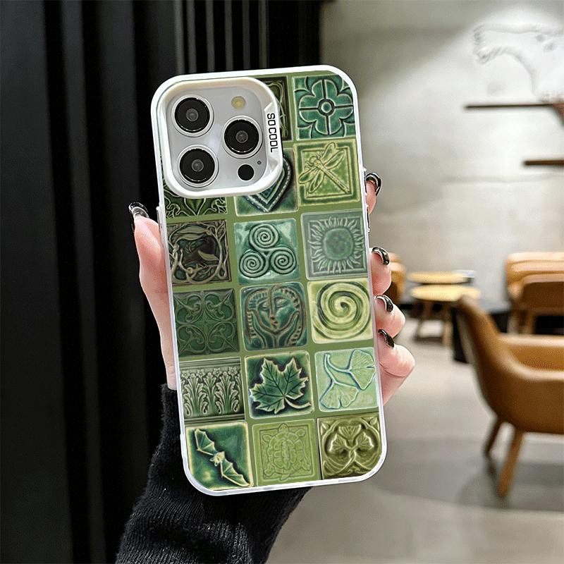 Italian Sicilian Style Floral Pattern Shockproof Phone Case for iPhone 18 17 Air 16 16E 15 Pro Max 14 Plus 13 Mini 12 Back Cover An