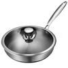 316 Stainless Steel Non-Stick Frying Pan for Electric and Open Flame Stoves, Less Smoke, Ideal for Cooking Steak.