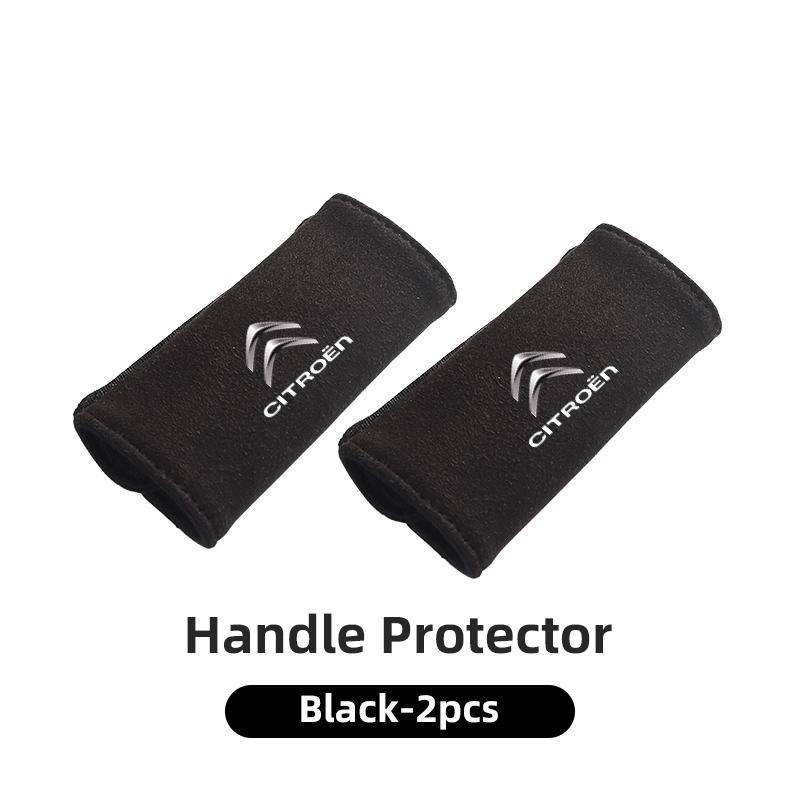 AQP4 Car Interior Roof Handle Cover Suede Roof Grab Handle Grip For Citroen C3 C4 C5 C1 C2 Berlingo Celysee Xsara Picasso Accessories