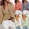 Новая осенне-зимняя женская одежда Короткий вязаный кардиган-жакет свободного кроя с косами однотонный