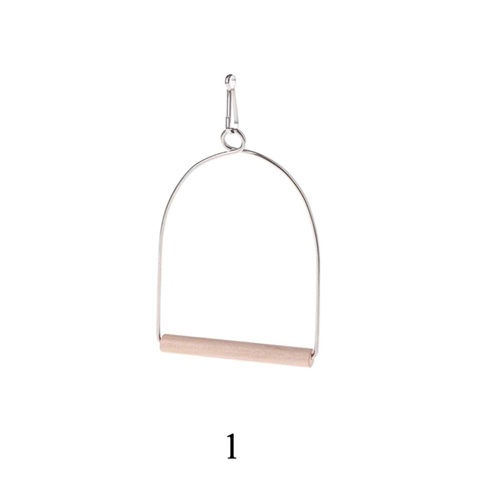 Natural Wooden For Bird Cage Bird Supplies Swing Parrots Swing Toy Hammock Birds Perch Bird Stand