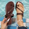 Модные женские минималистичные сандалии-шлепанцы 2024 года, новые модные сандалии на плоской подошве для лета, отдыха на пляже, отдыха, женская обувь, размер 36-43