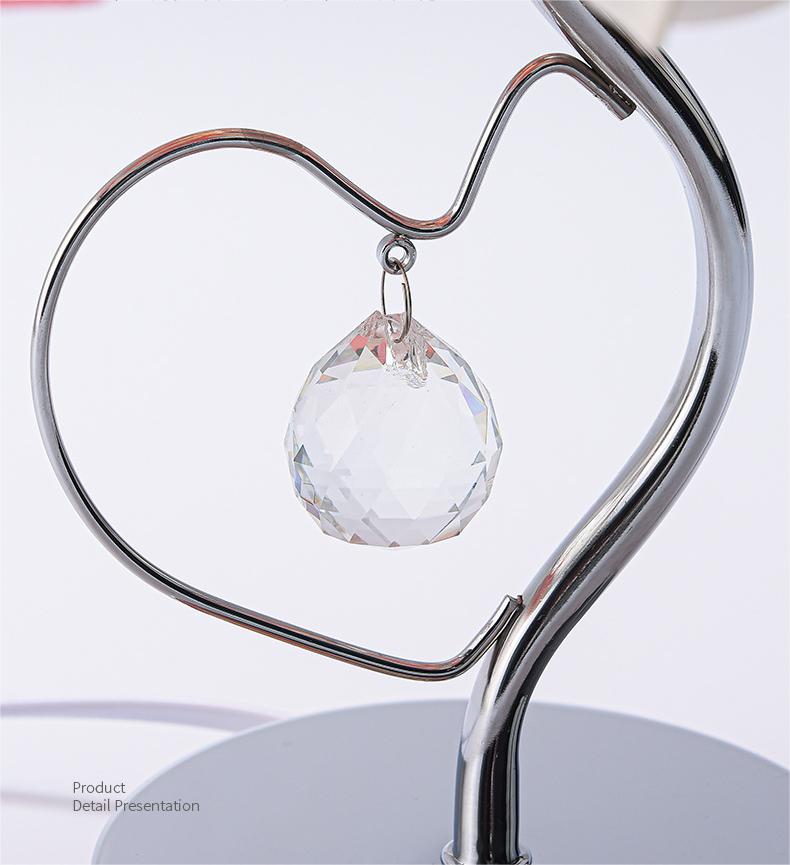 Европейская настольная лампа с цветком розы, светодиодный ночник, прикроватный светильник для домашнего декора, свадебной вечеринки