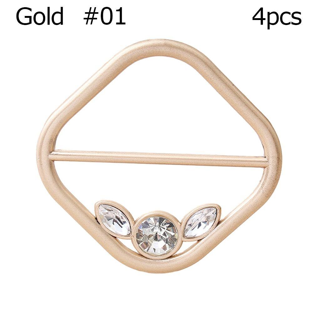 4Pcs Versatile T-Shirt Clip Silk Clasp Clips Shawl Buckle Waist Buckle Scarf Buckle Scarf Ring