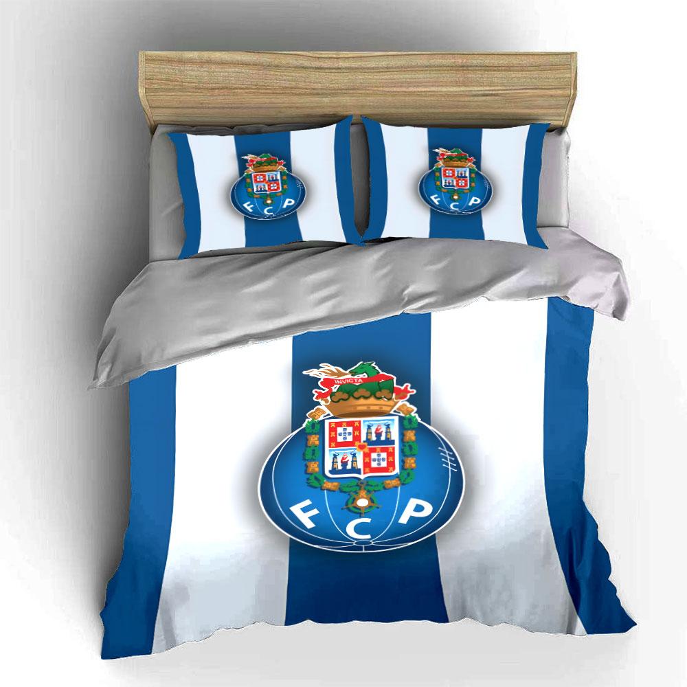 Blue stripes, FCP crest. Bedding sets Duvet cover sets Duvet covers Pillowcases(1 * Duvet Cover 2 * Pillowcases without duvet insert)