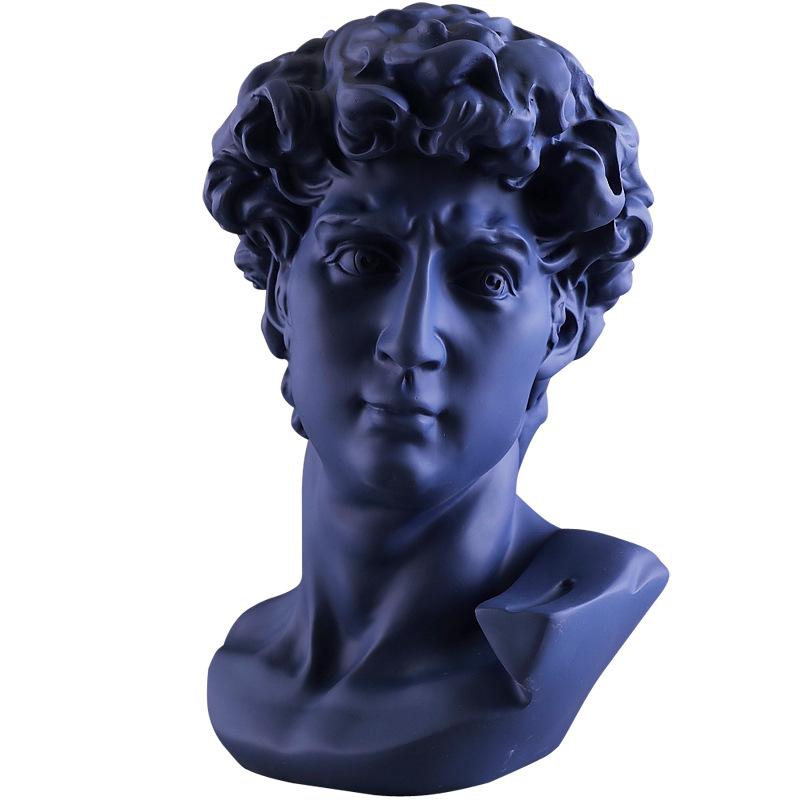 Dropship David Statue Bust Head Sculpture Cheap Red Blue White Resin the David Bust