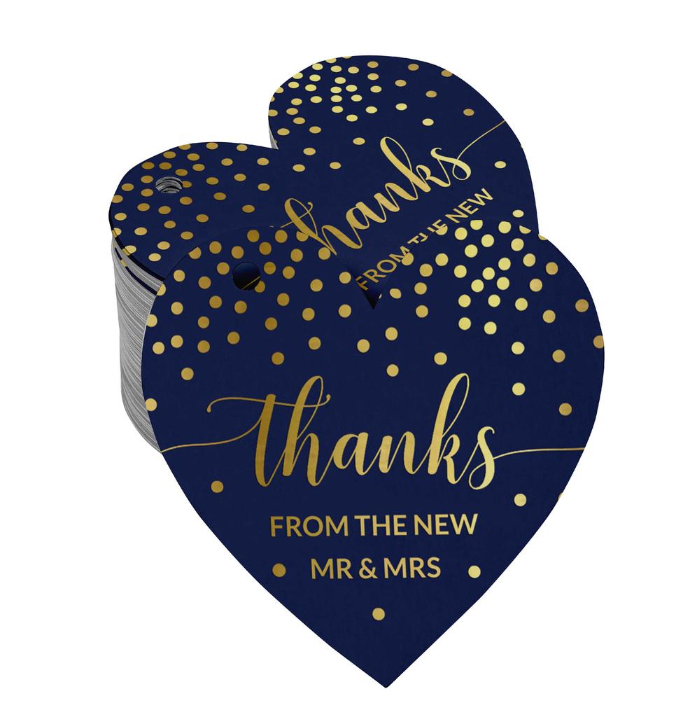 Inkdotpot Pack Of 100 Real Silver Foil Paper Tags Thanks From The New Wedding Favor Hang