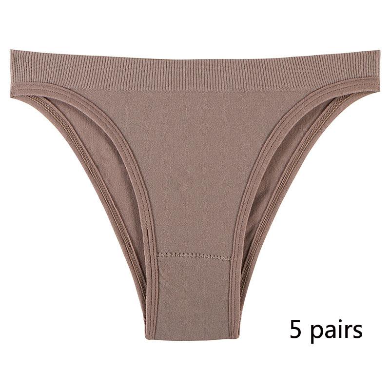 Sports Girls Underwear Thong Women Seamless Sexy Fitness Sports T-word Panties Cotton File Girls Solid Color Mid-waist Large Size T Pants