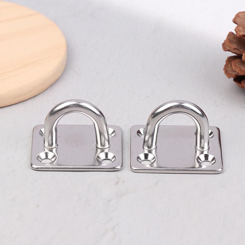 2 шт. Универсальная квадратная рым-пластина с круглым кольцом из нержавеющей стали, судовой болт, крепежная пряжка, морские аксессуары для паруса-тента