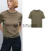 MD Spring New Women's Clothing French Style Casual Light Soft Wool Blended Round Neck Short Sleeve T-shirt 5620617