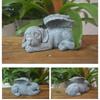 Resin Angel Dog Cat Statue Garden Decoration Puppy Tombstone Sculpture Ornament Garden Home Decor Gift