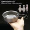 Camping Bowl and Utensil Set 3 Bowls Spoon Fork Combo Titanium Bowl with Folding Handle Ultralight Hiking Titanium