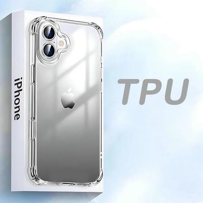 Ударопрочный прозрачный силиконовый мягкий чехол для iPhone 16 Pro Max Plus Mini Ультратонкий прозрачный чехол из ТПУ для iPhone 16