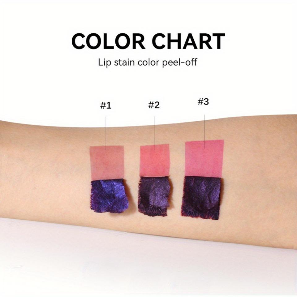 10g - Long Lasting Moisturizing Peel Off Liquid Lipstick, Waterproof, Non-stick Cup, Glossy, Nourishing for All Skin Types, Berry/pink/red Tones