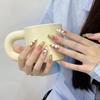 HANDMADE Artificial Nail Green Elf Ice Flower Cat Eyes Phototherapy Nails Fake Nails Reusable and Removable Nails