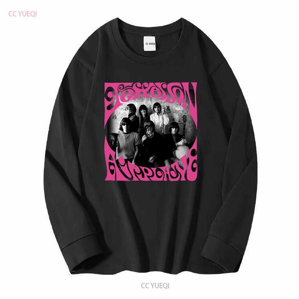 Jefferson Airplane Style Rock Men T shirt Black All Sizes RE615 vintage Washed homme Stretched Breathable designer clothes