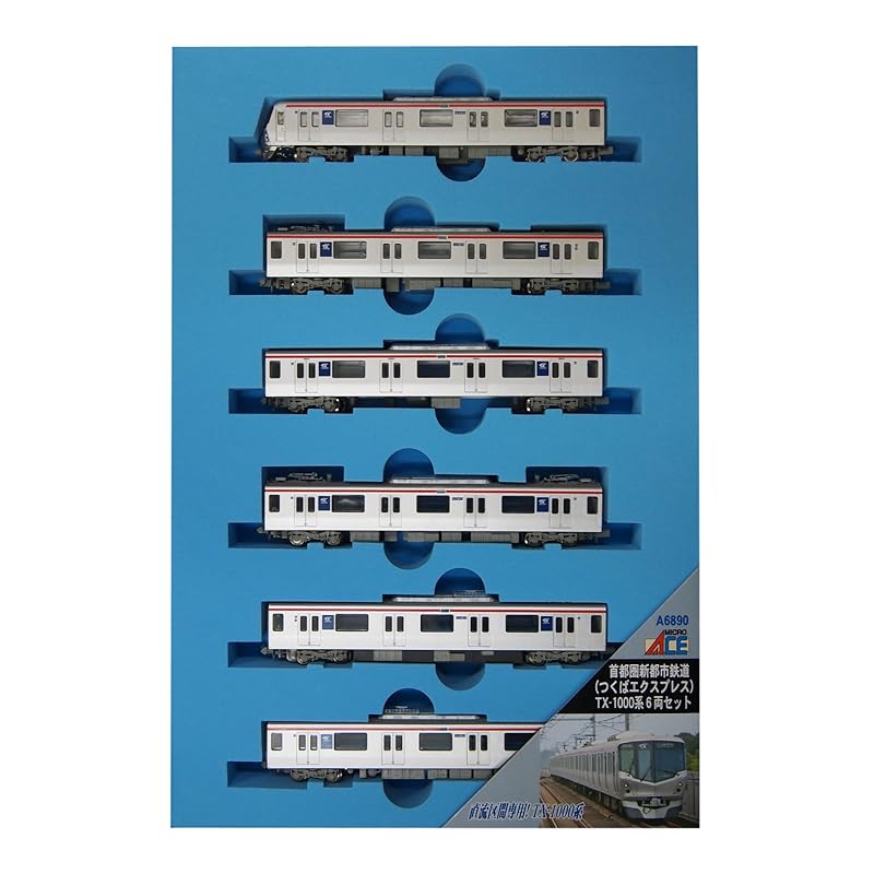 Micro ace N gauge Пригородная железная дорога Токио Tsukuba Express серия TX-1000 6-вагонный набор A6890 модель железнодорожного поезда