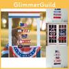 Stylish Usa Themed Wooden Hanging Decor Featuring Patriotic Red Blue White Colors For Independence Day