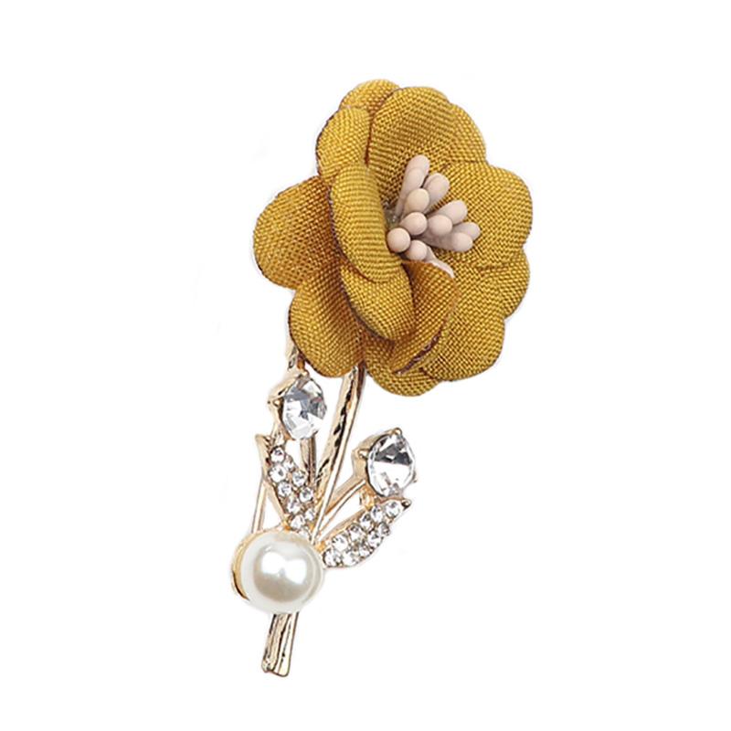Vintage Sweet Rhinestone Floral Brooches Rose Breastpin Men Suit Shawl Lapel Pins Groom Wedding Dinner Brooch Accessory Gift
