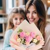 Вязаные крючком тюльпаны, букет цветов, искусственные цветы: Готовые вязаные крючком цветы ко Дню матери, Дню рождения, Дню благодарения, для домашнего декора (Темно-розовый)