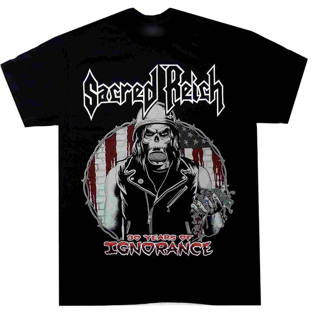 Vtg Sacred Reich Band Heavy Cotton All Size Black Unisex Classic Shirt BL012