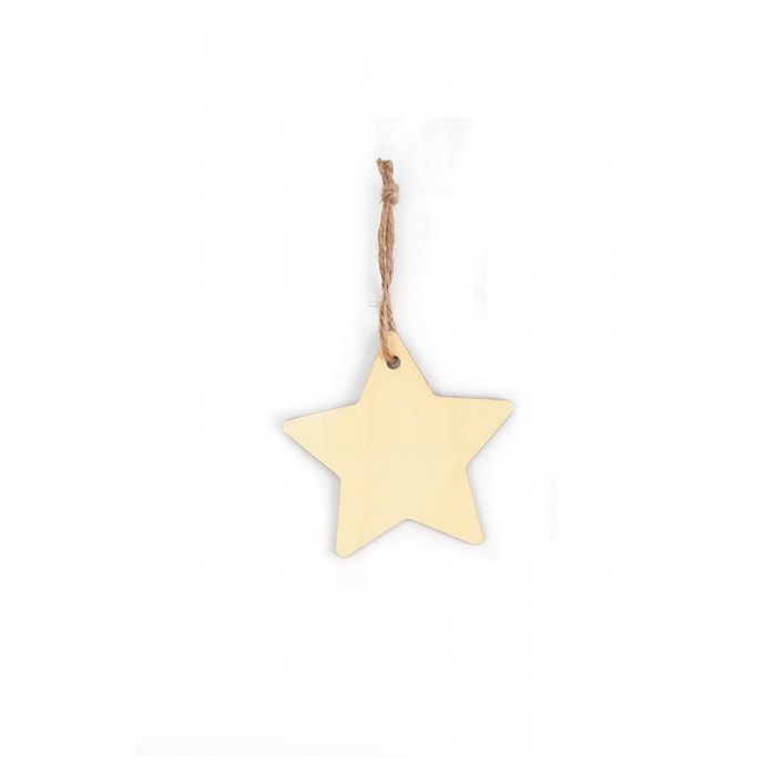 Wooden Star Pendant To Decorate Ø 11 Cm