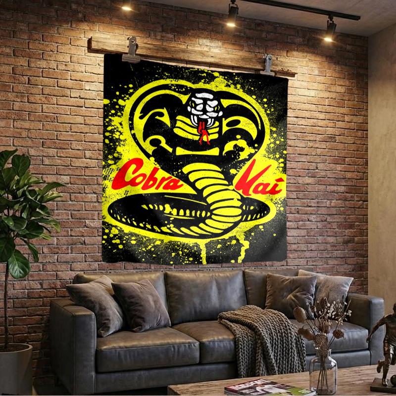 Cobra Movies Of The Fighters Printed Tapestry, Wall Hanging,Livingroom, dormitory, Large Wall Decor, Fabric Decor Fan Birthday Gifts