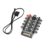 PWMHUB10D50 10-портовый PWM 4-контактный хаб для вентиляторов охлаждения ЦП / корпуса / шасси, 10 портов 12 В 4-контактный хаб-контроллер PWM для вентиляторов