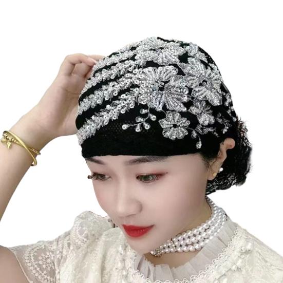 Женская шапка-тюрбан Yousheng, декор с блестками, соответствующий цвету, вышивка, легкий головной платок, крышка для волос, женская повязка на голову, женская повседневная шапочка