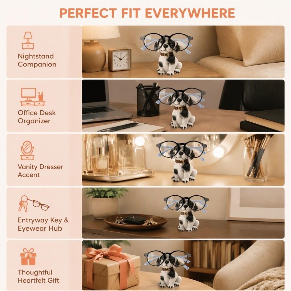 Fun Design Glasses Holder Stand Puppy Shape Decorative Glasses Stand For Home Office
