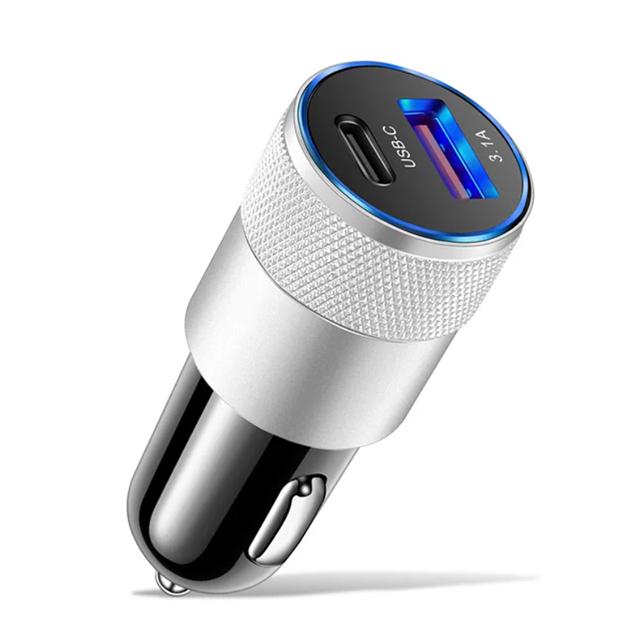 3.1A Автомобильное зарядное устройство Быстрая зарядка USB Type C адаптер для iPhone Huawei Xiaomi PD Phone Автомобильное быстрое зарядное устройство 12 В Автомобильные аксессуары