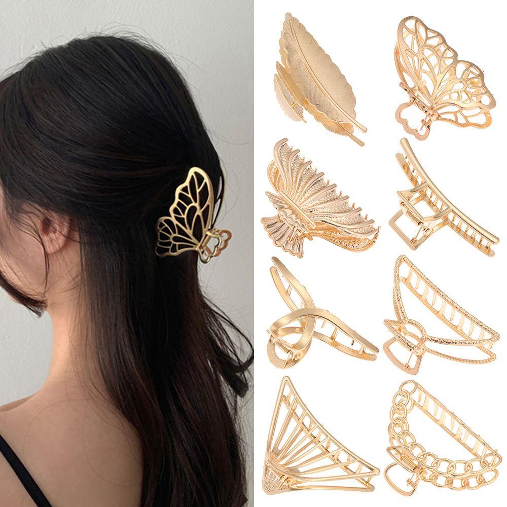 Party Accessories Styling Tools Butterfly Tassel Hair Claws Hollow Out Barrettes Metal Hairgrip