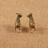 1 Pair Pure Copper X Zodiac Ox Small Ornaments Desktop Ornaments Twisted And Shy To Welcome The Ox Ornaments