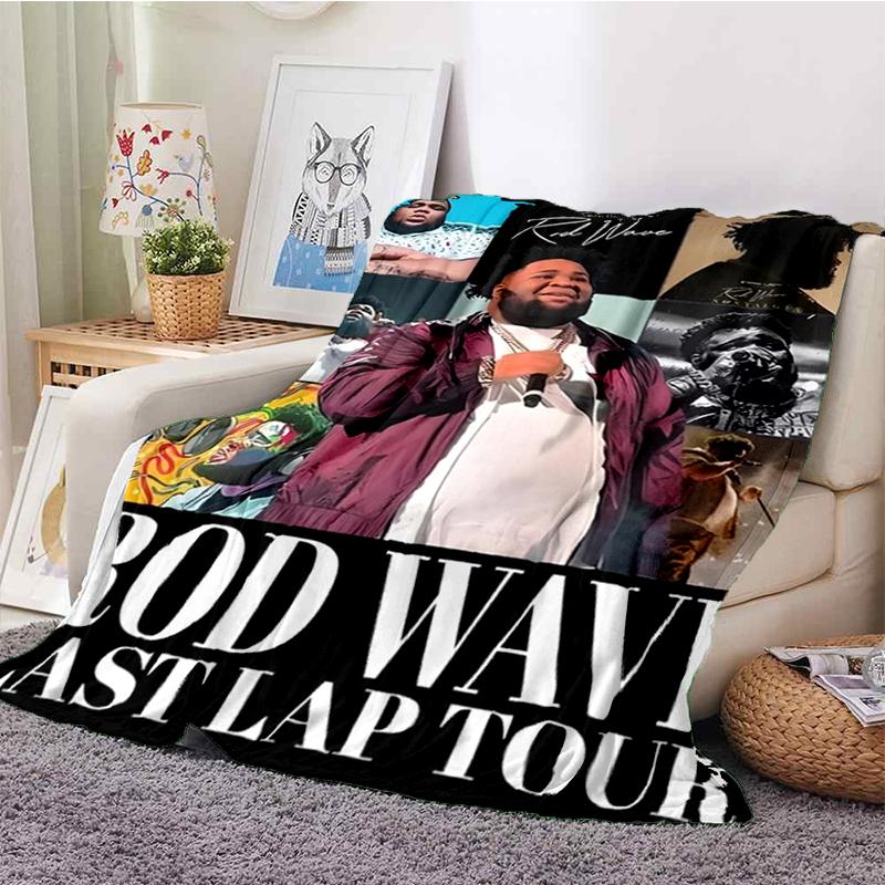 HOT Rod Wave 3D Print Rapper Star Soft Plush Blanket,Flannel Throw Blanket for Living Room Bedroom Picnic Bed Sofa Cover