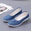 Female Footwear Wedge Women's Shoes Canvas Slip On New In Original Stylish Promotion Low Price Trends 2024 With Cheap A 39
